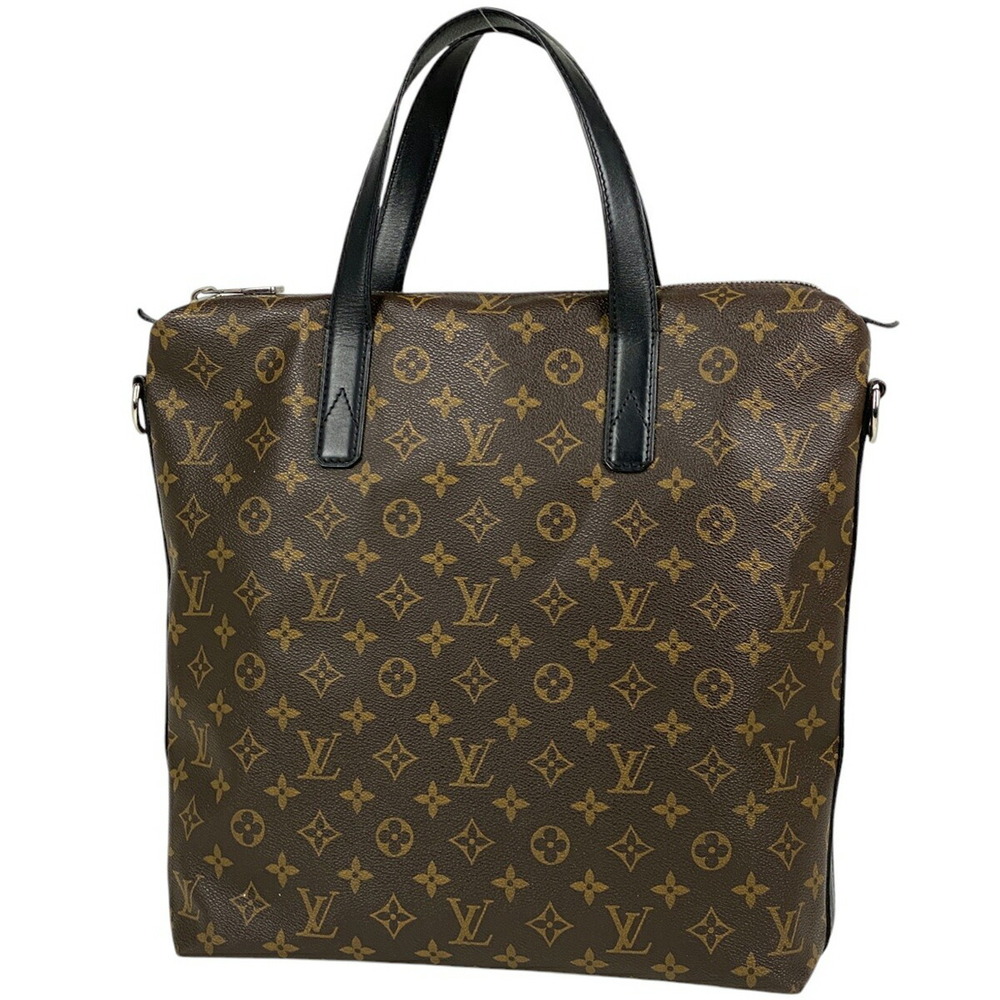 Louis Vuitton Kitan Tote Bag Monogram Macassar Brown Noir Black